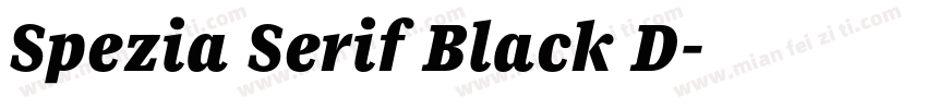 Spezia Serif Black D字体转换